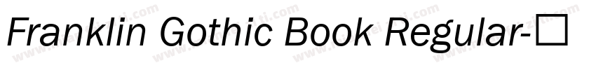 Franklin Gothic Book Regular字体转换